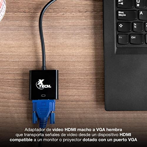 Xtech-Video Adapter HDMI male to VGA female Black XTC-363