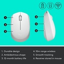 Logitech Mouse M170 Off white