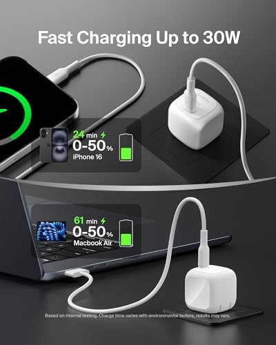 Belkin 30W USB-C PD PPS WALL CHARGER + Cable USB C -USB C