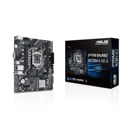 ASUS - PRIME H510M-K R2.0 - Motherboard - Micro ATX - LGA1200 Socket - Intel H470 - para Core i9 / p