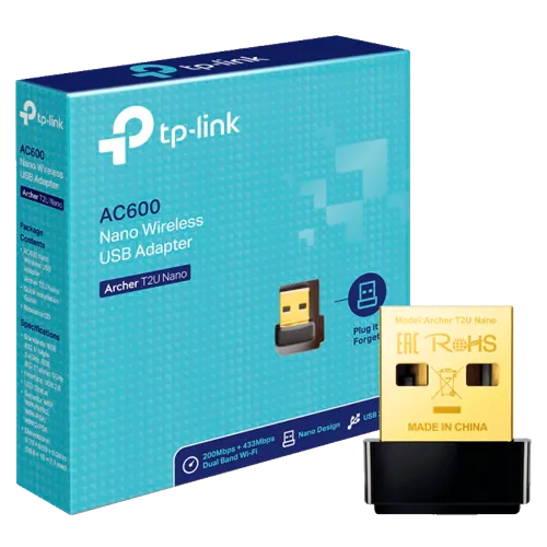 ADAPTADOR WIFI TP-Link Archer T2UB Nano AC600 Nano Dual Band Wi-Fi Bluetoot