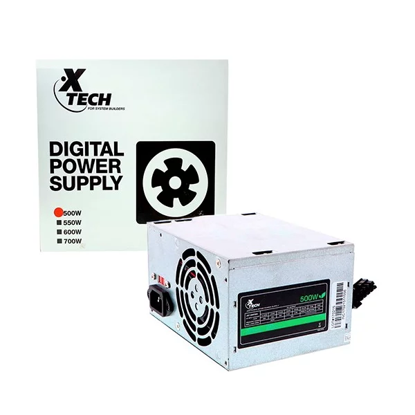 Xtech - Power supply - Internal - 500 Watt - Xtech ATX Power Supply 500W (20+4pin) w/2 SATA