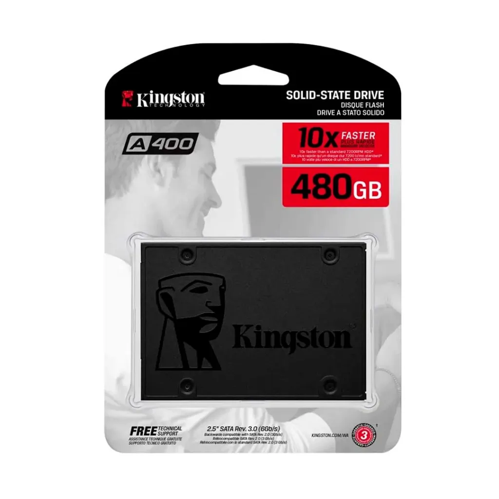 Unidad Solida Kingston SSD 480GB A400 SATA3 2.5 (7mm height)