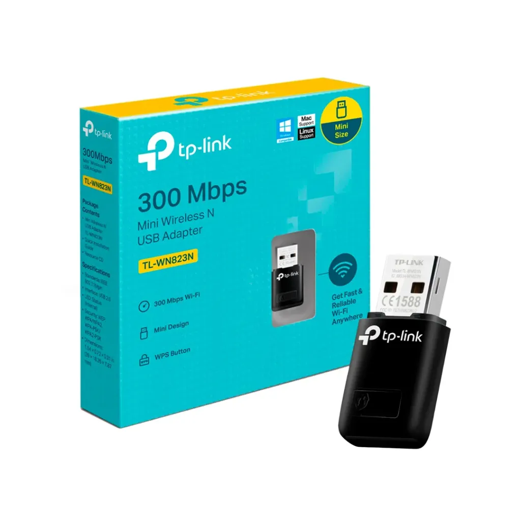 ADAPTADOR WIFI TP-Link TL-WN823N 300Mbps Mini Wi-Fi USB Adapter