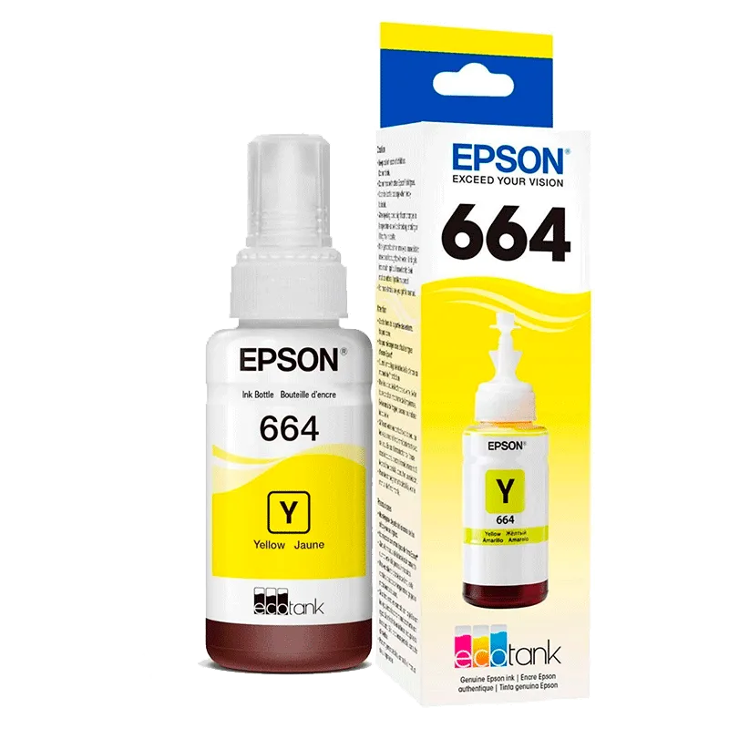 Botella de Tinta Epson T664 Amarillo 70ml