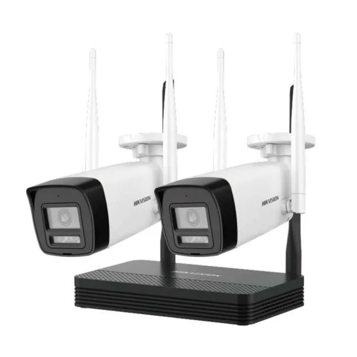CAMARAS Hikvision 2MP H.265 TWO bullet WiFi NVS Kit