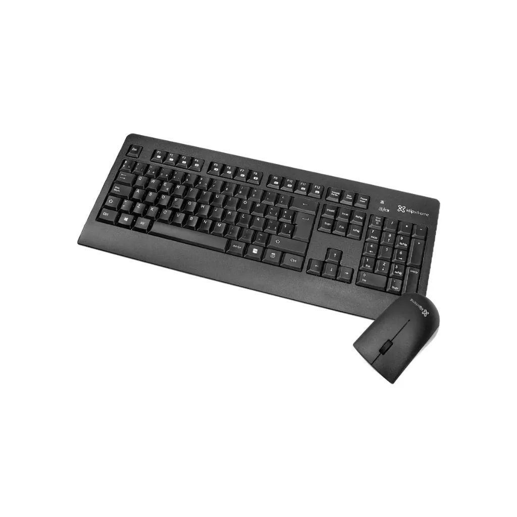 Teclado y Mouse Klip-X Inalambricos Multimedia KCK-265S Color Negro.
