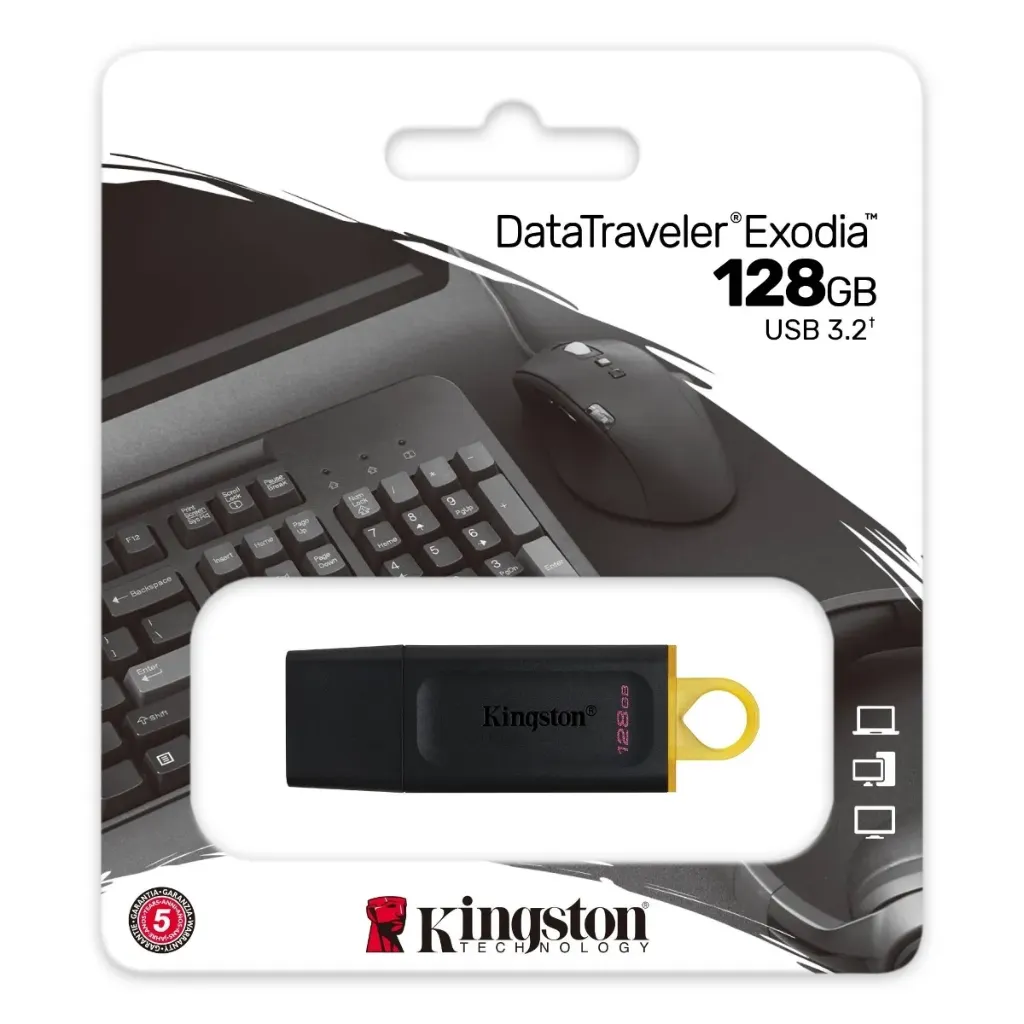 Kingston 128GB USB3.2 Gen1 Exodia Black Yellow