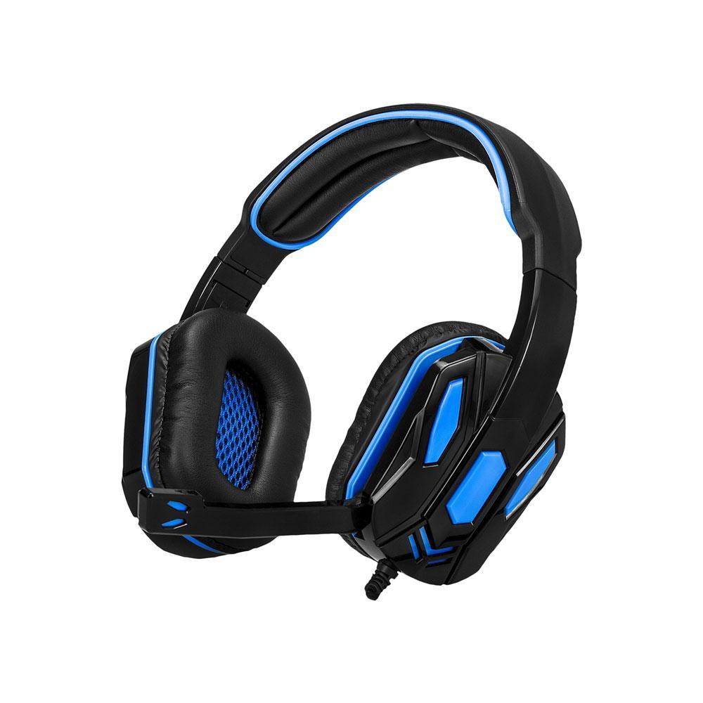 Audífonos tipo Headset Argom Combat USB con Micrófono Azul-Negro