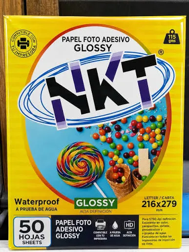 PACK 6 PAPEL ADHESIVO GLOSSY 115G CRT/50H
