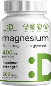 Magnesium Glycinate 400mg, 300 Capsules