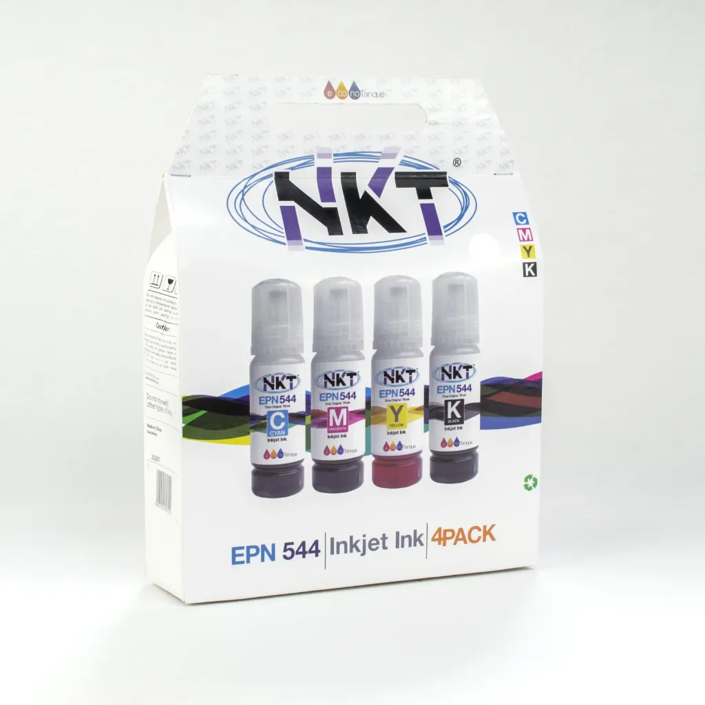 Kit de 4 colores de tinta marca NKT, para impresoras Epson 544