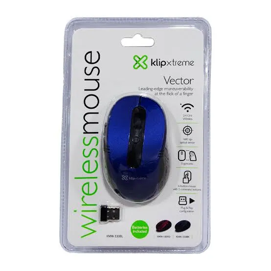 KlipX KMW-330BL Mouse 6-button Opt 1600dpi Wireless Blue