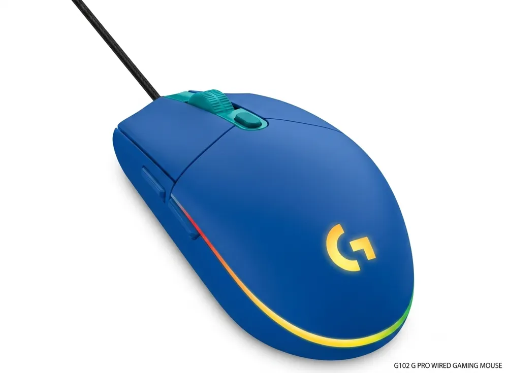 Mouse Gaming Alámbrico Logitech G203 LIGHTSYNC RGB 8000 DPI - Azul