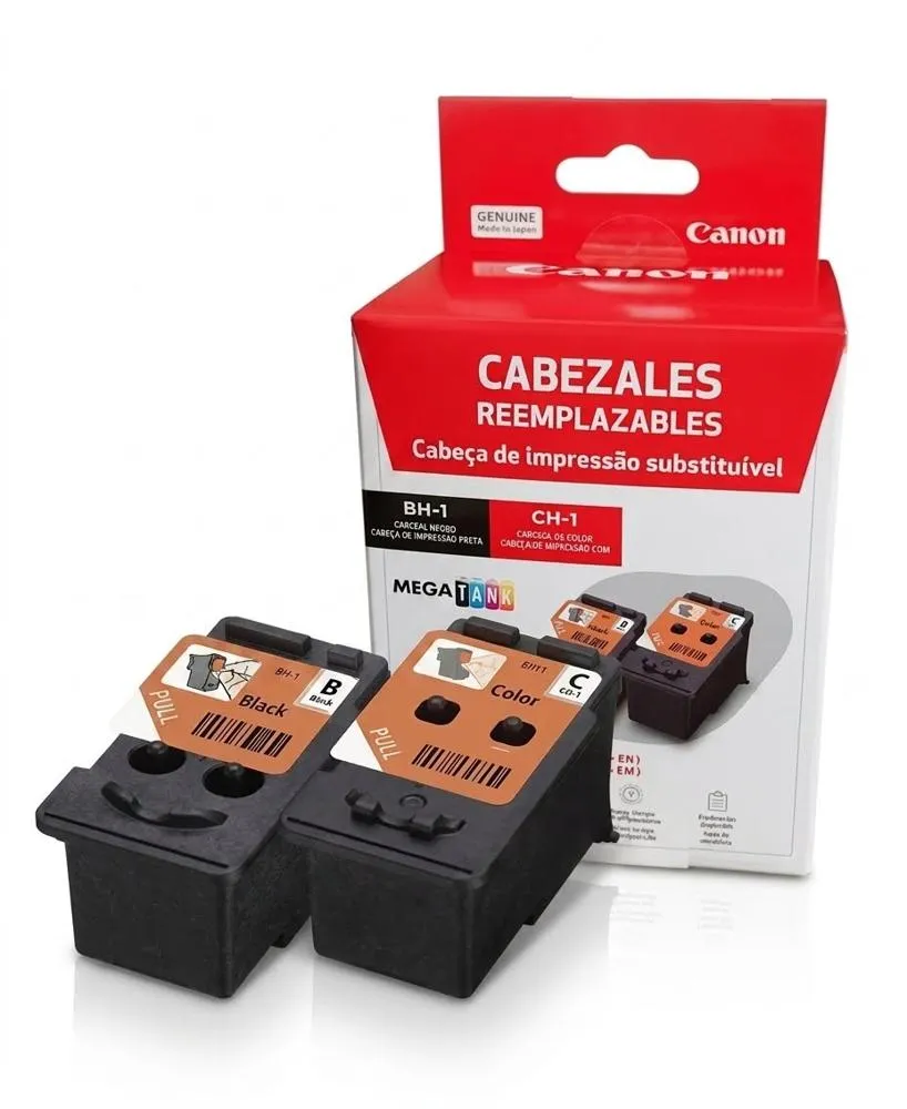 Kit De Cabezales De Impresión Canon BH-1 (Negro) y CH-1 (Color) Original Para Serie G1100