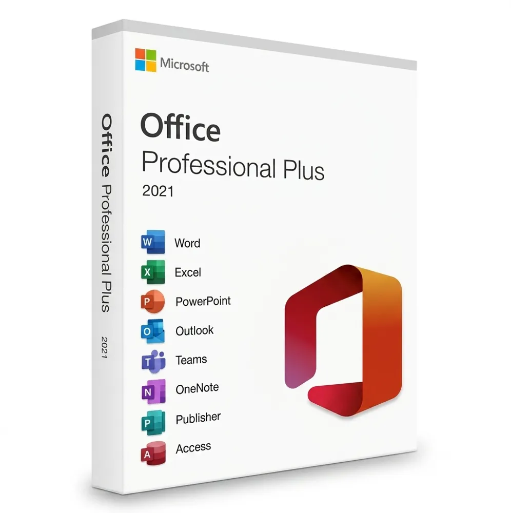 Microsoft Office 2021 Professional Plus Retail | Licencia Digital Permanente Global Solo para Windows 10 y 11