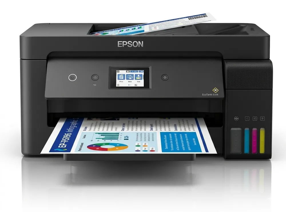 Impresora Inalámbrica Multifuncional con Tanque de Tintas Epson EcoTank L14150 Escaner Oficio "COPIAS OFICIO" Cristal Amplio