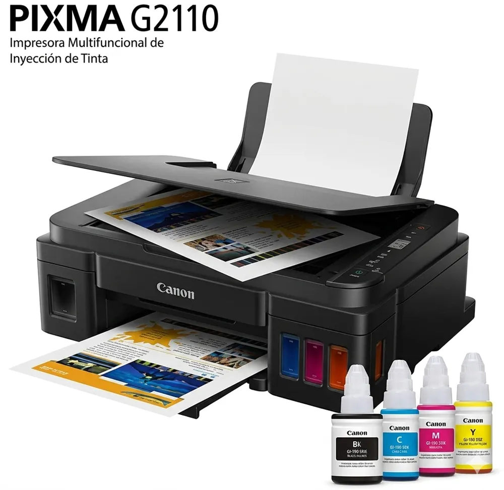 Impresora Canon PIXMA G2110 Multifuncional | Alto Rendimiento Tinta Continua