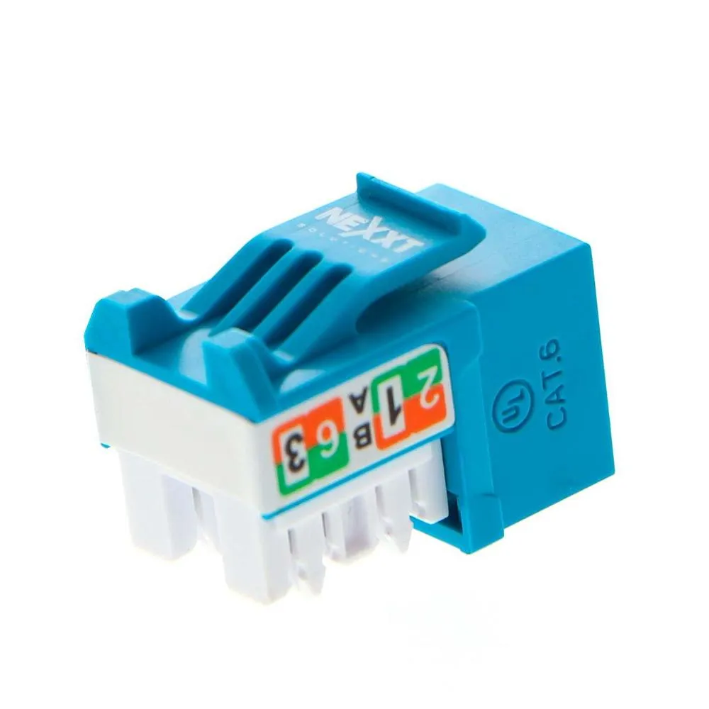Inserto Modular Nexxt Solutions Jack Cat6 RJ-45 Azul