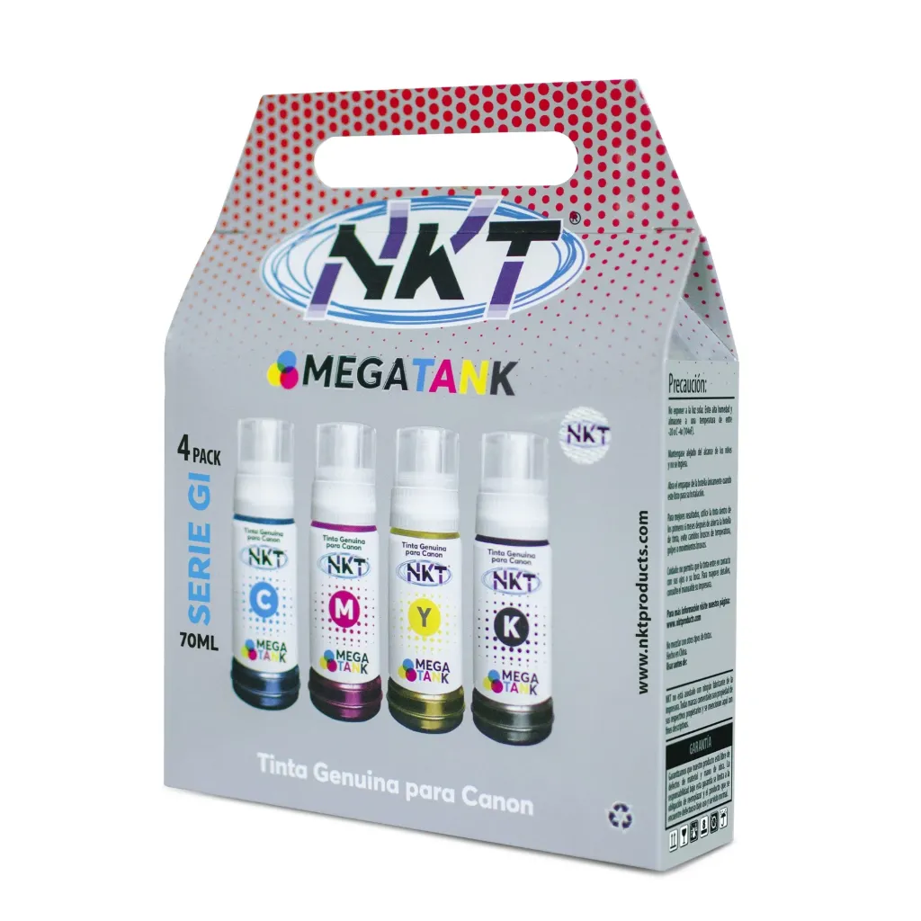 KIT de tinta 4 colores  para impresoras CANON G MARCA NKT