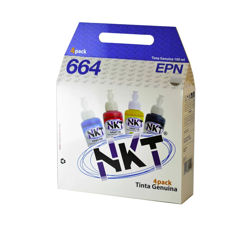 Kit de tinta cuatro colores NKT para impresoras Epson 664