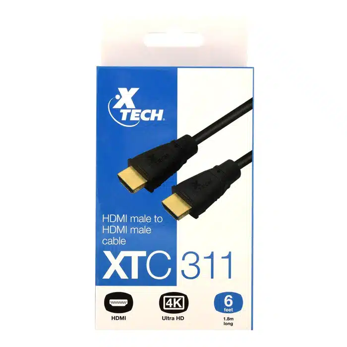 Xtech Cbls HDMI XTC-311 M/M 6ft, 1.8M